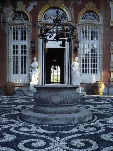 Giclee Print: Italy, Santa Margherita Ligure, Villa Durazzo, Entrance to Garden with Well: 12x9in