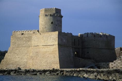 Giclee Print: Italy, Calabria, Capo Rizzuto Island, Le Castella, View of Aragonese Castle: 18x12in