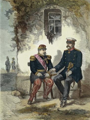 Giclee Print: Meeting Between Otto Von Bismarck: 12x9in