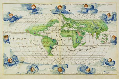 Giclee Print: T684 World Map, from the Portolan Atlas of the World: 18x12in