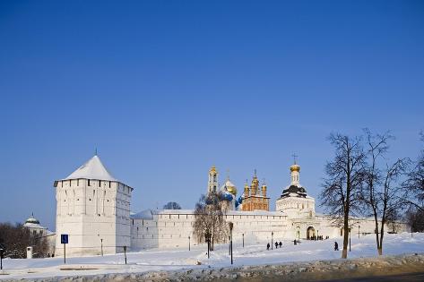 Giclee Print: Russia, Sergiev Posad, Trinity St Sergius Monastery's Baroque Bell Tower and Walls: 18x12in
