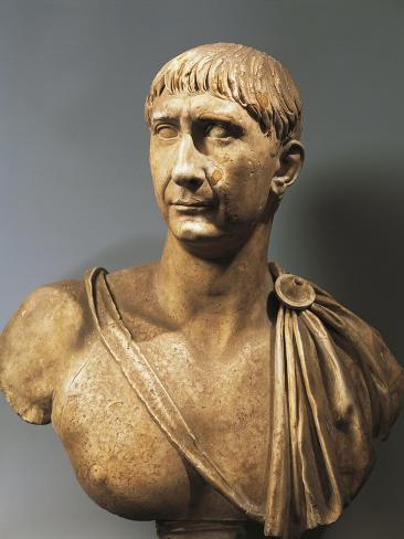 Giclee Print: Bust of Emperor Trajan: 12x9in