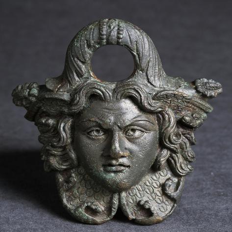 Giclee Print: Bronze Sconces Depicting Medusa: 16x16in