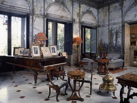 Giclee Print: Summer Hall Decorated in Trompe L'Oeil with Vegetal Motifs by Ettore De Maria Bergler: 12x9in