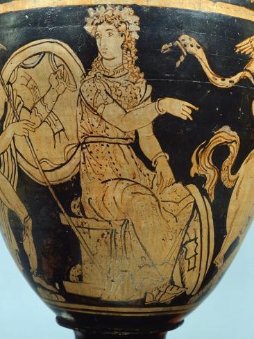 Giclee Print: Stamnos Depicting Athens. Red-Figure Pottery from Vulci: 12x9in