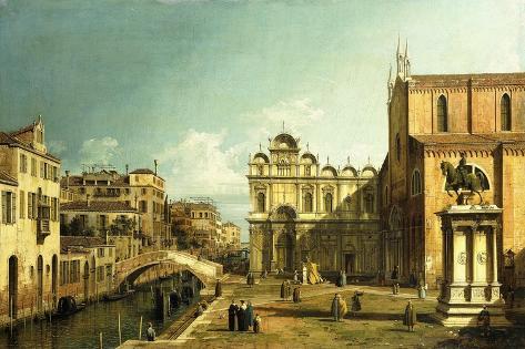 Giclee Print: The Campo Santi Giovanni E Paolo, Venice, 1738-9: 18x12in