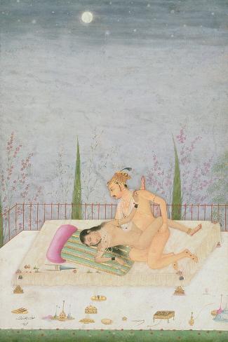 Giclee Print: The Couple Making Love Show the Proper Posture for Female Type: Padmini; Male Type: Shasha: 18x12in