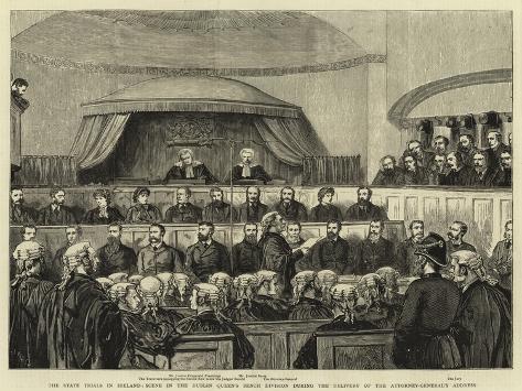 Giclee Print: The State Trials in Ireland by Joseph Nash: 12x9in