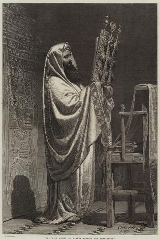 Giclee Print: The High Priest at Nablus Reading the Pentateuch by Carl Haag: 18x12in