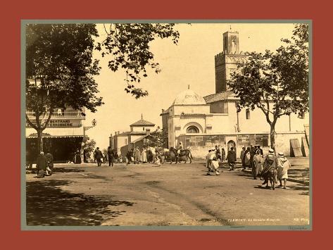 Giclee Print: Tlemcen, the Largest Mosque in Algiers by Etienne & Louis Antonin Neurdein: 12x9in