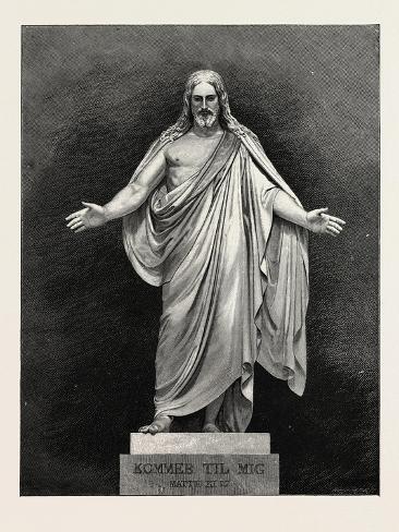 Giclee Print: Thorwaldsen's Statue of the Saviour. Karl Albert Bertel Thorvaldsen 1770 1844 Was a Danish Sculptor: 12x9in