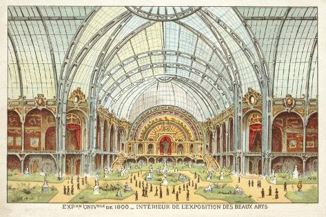 Giclee Print: Interior of the Exposition Des Beaux Arts, Exposition Universelle 1900, Paris: 18x12in