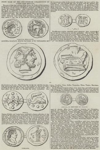 Giclee Print: First Sale of the Devonshire Collection of Coins and Medals: 18x12in