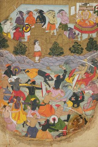 Giclee Print: The Siege of Lanka, from the 'Ramayana' : 18x12in