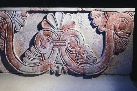 Giclee Print: Polychrome Frieze from Temenos of Athenaion in Syracuse, Italy, Magna Graecia: 18x12in