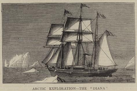 Giclee Print: Arctic Exploration, the Diana: 18x12in