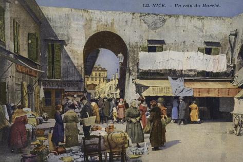 Giclee Print: Nice, a Corner of the Market: 18x12in