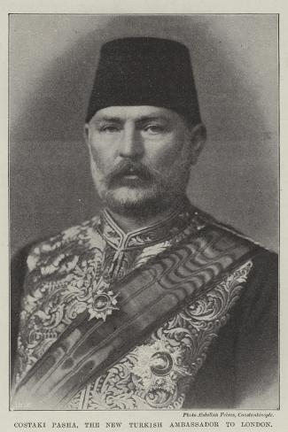 Giclee Print: Costaki Pasha, the New Turkish Ambassador to London: 18x12in