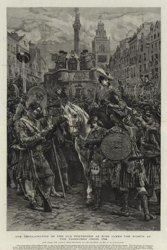 Giclee Print: The Proclamation of the Old Pretender as King James the Eighth at the Edinburgh Cross, 1745 by William Small: 18x12in