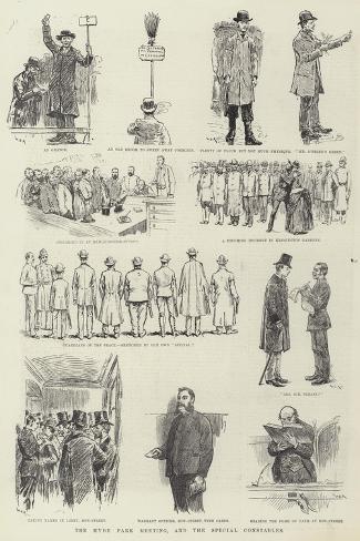 Giclee Print: The Hyde Park Meeting, and the Special Constables by William Douglas Almond: 18x12in