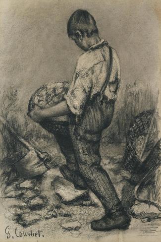 Giclee Print: Young Stone Breaker, C. 1864 - 1865 by Gustave Courbet: 18x12in