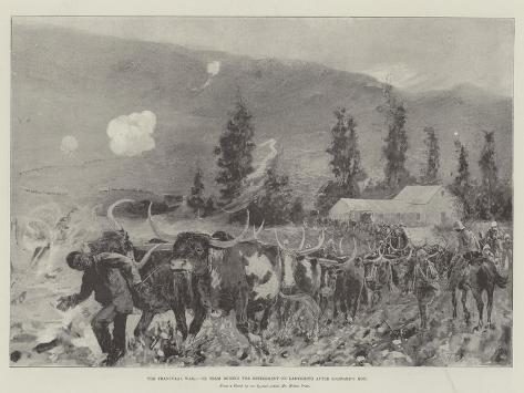 Giclee Print: The Transvaal War, Ox Team During the Retirement on Ladysmith after Lombard's Kop by Henry Charles Seppings Wright: 12x9in