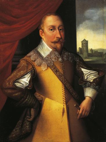 Giclee Print: Portrait of Gustav Ii Adolf, King of Sweden: 12x9in
