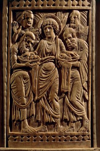 Giclee Print: Chair of Bishop Maximian, Inlaid Wood and Ivory Paleochristian Sculpture, from Ravenna, Italy: 18x12in