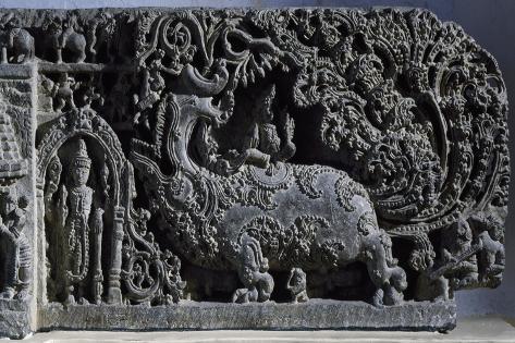 Giclee Print: Venugopala, Relief from Halebidu, India, Detail, Indian Civilization, Hoysala Empire, 12th Century: 18x12in