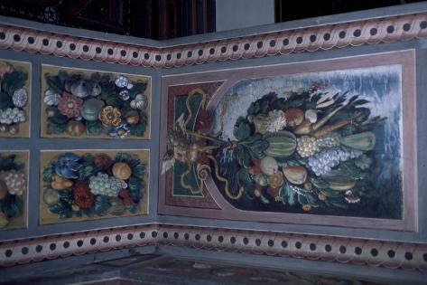 Giclee Print: Naturalistic Motif Decorations, Interior of Jindrichuv Hradec Castle, Bohemia: 18x12in