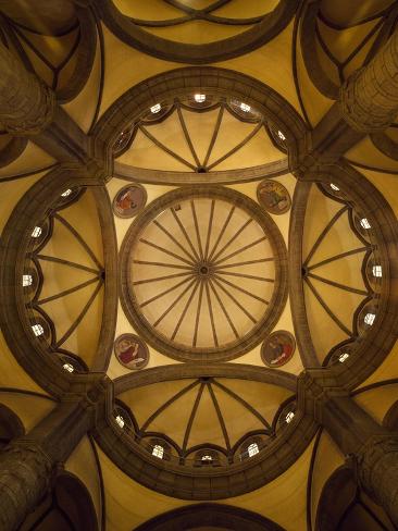 Giclee Print: Dome Interior of the Shrine of Our Lady of Blood, Italy: 12x9in