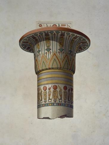 Giclee Print: Detail of Ramesseum Column: 12x9in