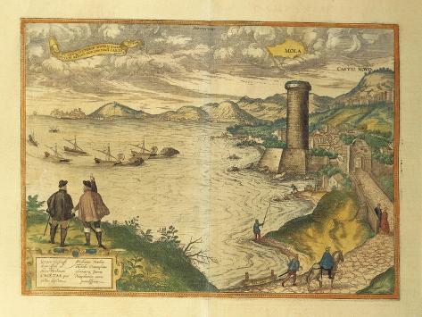 Giclee Print: Map of Mola Di Bari: 12x9in