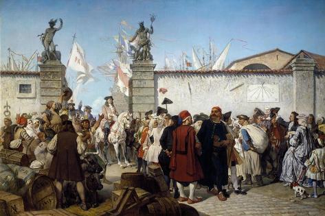 Giclee Print: Proclamation of Free Port of Trieste, 1719 by Cesare Dell'acqua: 18x12in