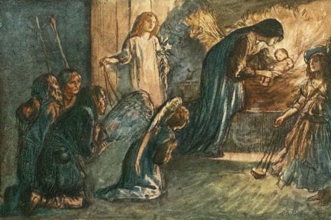 Giclee Print: But See! the Virgin Blest Hath Laid Her Babe to Rest by Robert Anning Bell: 18x12in