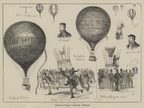 Giclee Print: International Balloon Contest: 12x9in