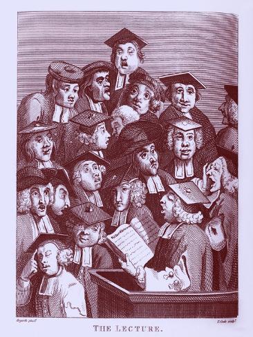 Giclee Print: The Lecture by William Hogarth by William Hogarth: 12x9in