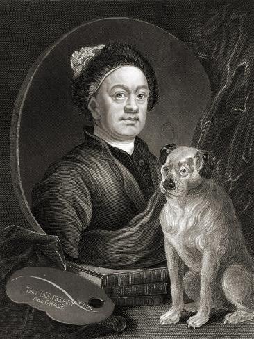 Giclee Print: William Hogarth - self by William Hogarth: 12x9in