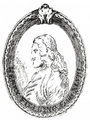 Giclee Print: Henry Fielding - portrait by William Hogarth: 12x9in
