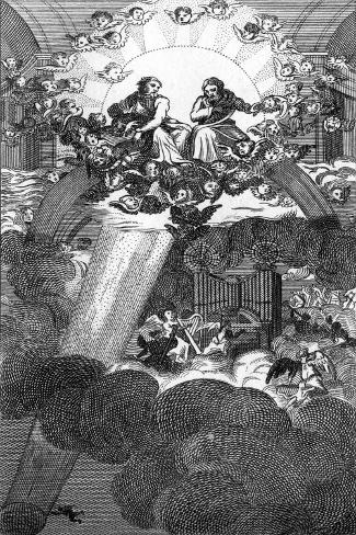 Giclee Print: Milton's Paradise Lost by William Hogarth by William Hogarth: 18x12in