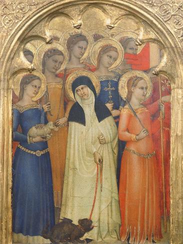 Giclee Print: Predella Panel of St. Lucy with Saints, 1350-60 by Giovanni Da Milano: 12x9in