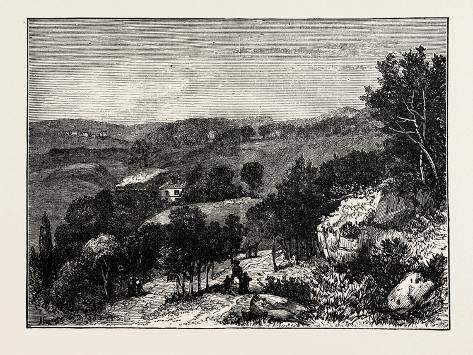 Giclee Print: View in Beaumont Park, Huddersfield, UK, 1883: 12x9in