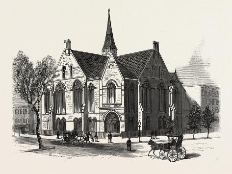 Giclee Print: New York: New First Baptist Church on Pierrepont Street Brooklyn: 12x9in