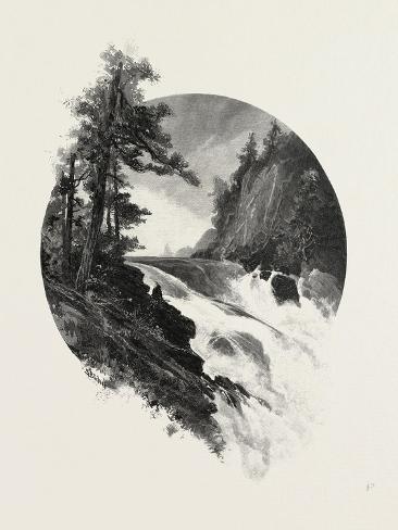 Giclee Print: Manitoba, Falls of the Winnipeg, Canada, Nineteenth Century: 12x9in