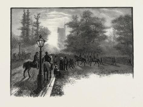 Giclee Print: Review of the Queen's Own, Canada, Nineteenth Century: 12x9in