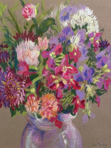 Giclee Print: Asters by Joan Thewsey: 12x9in