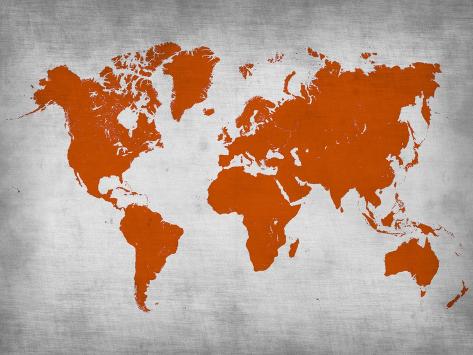 Art Print: World Map 14 by NaxArt: 12x9in