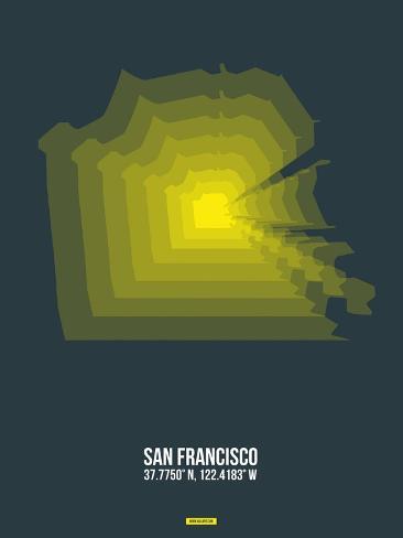 Art Print: San Francisco Radiant Map 1 by NaxArt: 12x9in