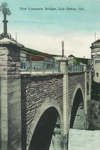 Art Print: View of a Concrete Bridge - Los Gatos, CA by Lantern Press: 18x12in