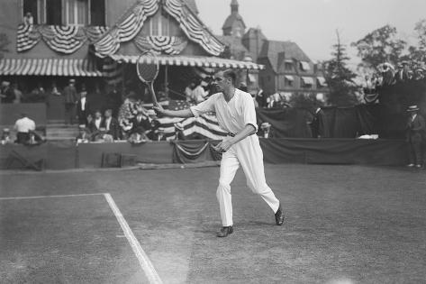 Art Print: Man Playing Tennis in Washington DC Tournament Photograph - Washington, DC by Lantern Press: 18x12in